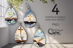 Christian faith | Sublimation Teardrop Earring designs PL Product Image 1