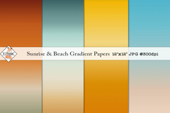 Sunrise &amp; Beach Gradient Papers | Backgrounds Product Image 1