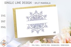 Split Mandala SVG Foil Quill | Single Line Designs Product Image 1