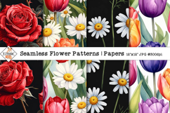 Seamless Flower Patterns | Papers Product Image 1
