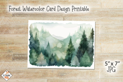 Forest Watercolor Card Designs | Printables Product Image 1