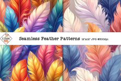 Seamless Feather Digital Papers | Patterns Product Image 1