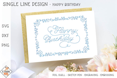 Happy Birthday SVG for Foil Quill | Single Line Designs Product Image 1