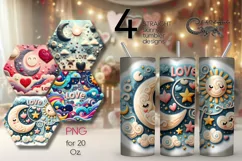 Nursery Hearts | 4 Skinny tumbler sublimationd designs Product Image 1
