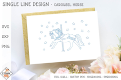 Carousel Horse SVG for Foil Quill | Single Line Designs Product Image 1
