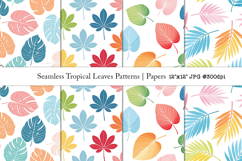 Seamless Tropical Leaves Patterns | Digital Papers Product Image 1