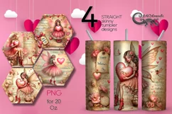 Valentine Fairy | Magic Skinny Tumbler Sublimation Design P Product Image 1