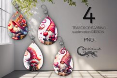Valentine gnome | Sublimation teardrop earring designs PL Product Image 1
