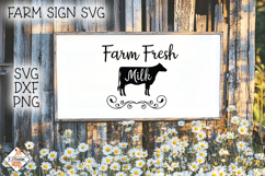 Farm Fresh Milk SVG | Farmhouse Designs Product Image 1