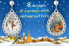 Christmas Teardrop Earrings l 8 designs earrings, PNG Product Image 1