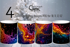Abstract multicolors | 4 Mug Sublimation designs P2 Product Image 1