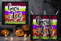Halloween Inscription | SEAMLESS Skinny tumbler design PLUS5 Product Image 1