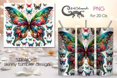 Magic Butterfly | skinny tumbler Sublimation design PLUS5 Product Image 1
