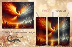 Fire bird | Fantasy skinny tumbler Sublimation design PLUS5 Product Image 1
