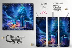 Futuristic Christmas | Xmas Sublimation tumbler design PLUS5 Product Image 1
