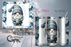 Christmas gnome | xmas Watercolor tumbler sublimation PL5 Product Image 1