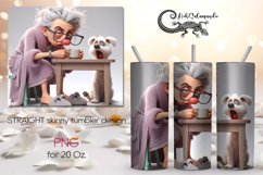 3D cartoon style | skinny tumbler Sublimation design PLUS5 Product Image 1
