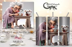 3D cartoon style | skinny tumbler Sublimation design PLUS5 Product Image 1