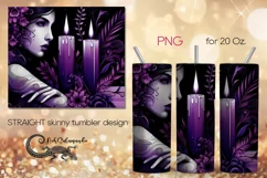 Girl in purple | modern skinny tumbler Sublimation design P5 Product Image 1