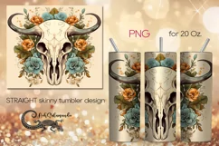 Cow Skulls | Straight Skinny tumbler sublimation design PL5 Product Image 1