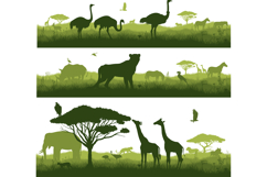 Vector 6 Seamless African Savannah Safari Patterns Bundle Product Image 3