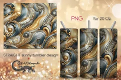 Metallic gold & silver | Straight Skinny Tumbler design PL5 Product Image 1
