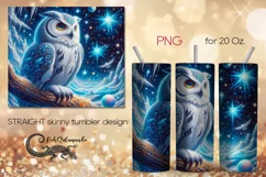 Briliant Owl | Fantasy skinny tumbler Sublimation design PL5 Product Image 1