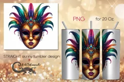 Theatrical masks | skinny tumbler Sublimation design PLUS5 Product Image 1