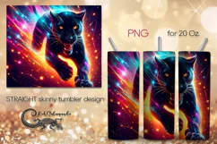 Panther | mystic Skinny tumbler sublimation design PLUS5 Product Image 1