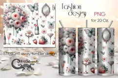 Watercolor Fashion | Pink Sublimation tumbler designs PLUS5 Product Image 1