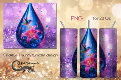 Hummingbird | Fantasy skinny tumbler Sublimation design PL5 Product Image 1