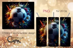 Football | Skinny tumbler sublimation, brutal design PLUS5 Product Image 1