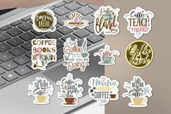 BW Coffee Stickers Bundle PNG Product Image 1