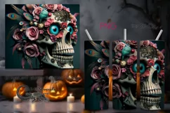 Funny skulls | Halloween Skinny tumbler sublimation PLUS5 Product Image 1