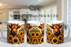 Cow &amp; sunflowers | Mug fantasy sublimation design PL5 Product Image 1