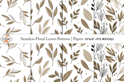 Seamless Floral Leaves Patterns | Papers Product Image 1
