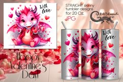 LOVE dragon | Valentine Sublimation tumbler design PLUS Product Image 1