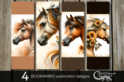 Horse | love for horse bookmarks sublimation designs Product Image 1