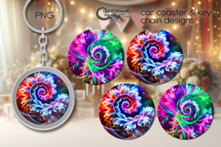 Abstract bright | Car coaster &amp; key chain sublimation PL Product Image 1