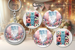 Motivating inscriptions | 2 Car coaster &amp; key chain designs Product Image 1