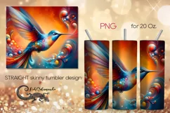 Fantasy Hummingbird | skinny tumbler Sublimation design PL1 Product Image 1