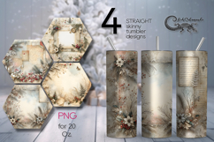 Vintage Christmas | 4 xmas Sublimation Tumbler Designs P Product Image 1