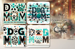 Dogs mom | 4 cartoon square coaster sublimation design P Product Image 1