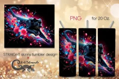 Panther | mystic Skinny tumbler sublimation design PLUS Product Image 1