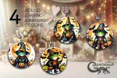 Halloween character | 4 Sublimation round earring designs Product Image 1