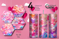 Love Pearls | 4 valentine Skinny tumbler sublimation designs Product Image 1
