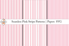 Seamless Pink Stripe Patterns | Digital Papers SVG Product Image 1