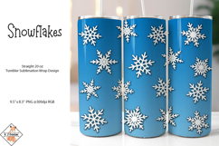 Snowflakes Tumbler Sublimation Wrap Product Image 1