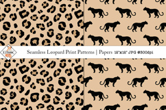Seamless Leopard Print Patterns | Digital Papers Product Image 1