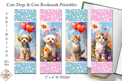 Cute Dogs &amp; Cats Bookmark Designs | Printables Product Image 1